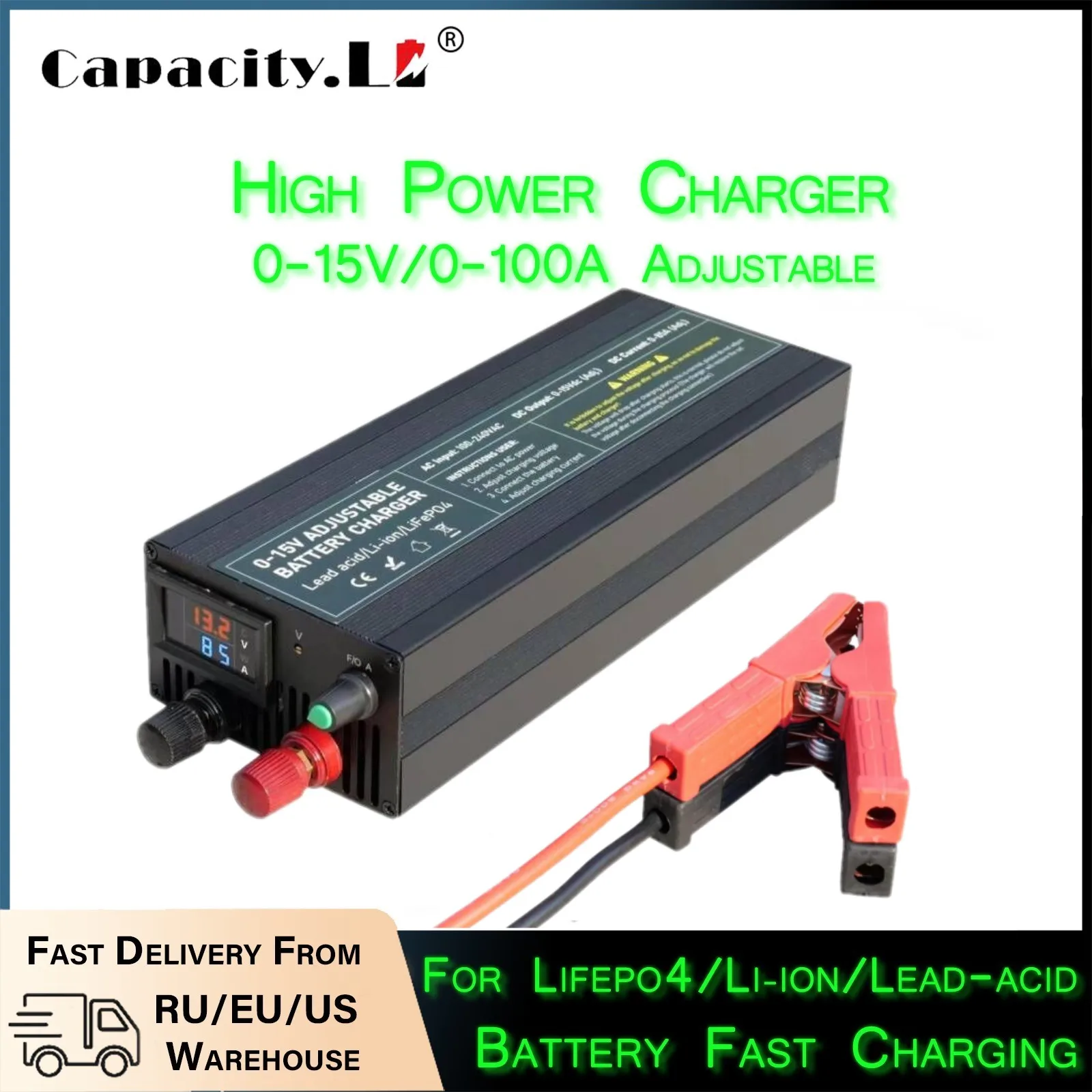 60A100A CC CV Adjustable Batte - 84V 20A Smart Charger recension och pris